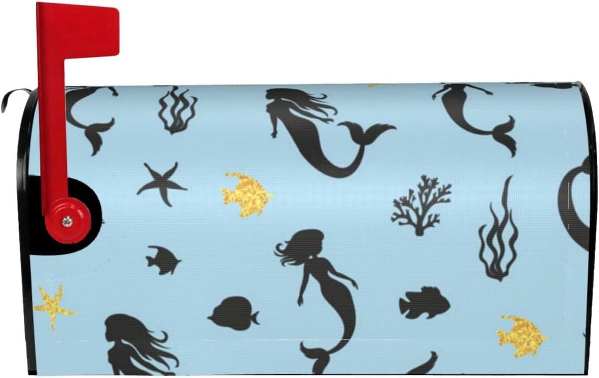 Brievenbushoes - Letterbox cover - Huis Decoratie - Magnetische Bevestiging - Standaard Maat - Zwart