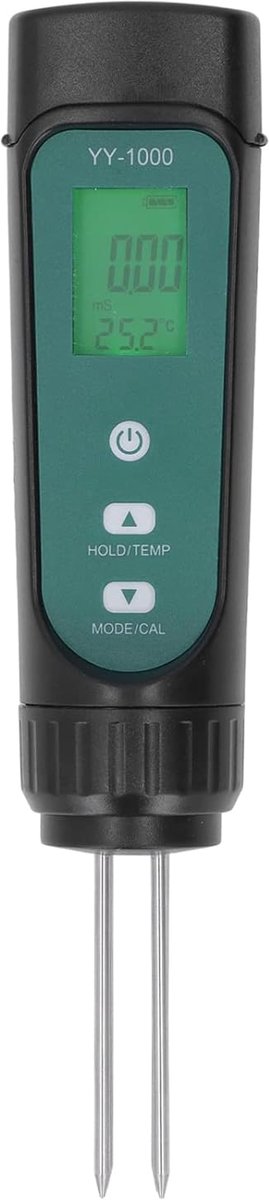 Digitale Bodemtester - EC Vochtigheid Meter - Planten Verzorgen - 3-in-1 Meting - IP67 Waterdicht - Zwart