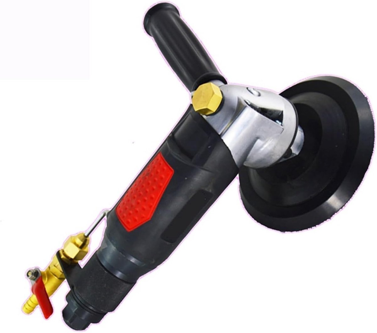Pneumatische Polijstmachine - Natte Schuurmachine - Steen Bewerken - Waterinjectie Systeem - 5 Inch Schijf - Grijs