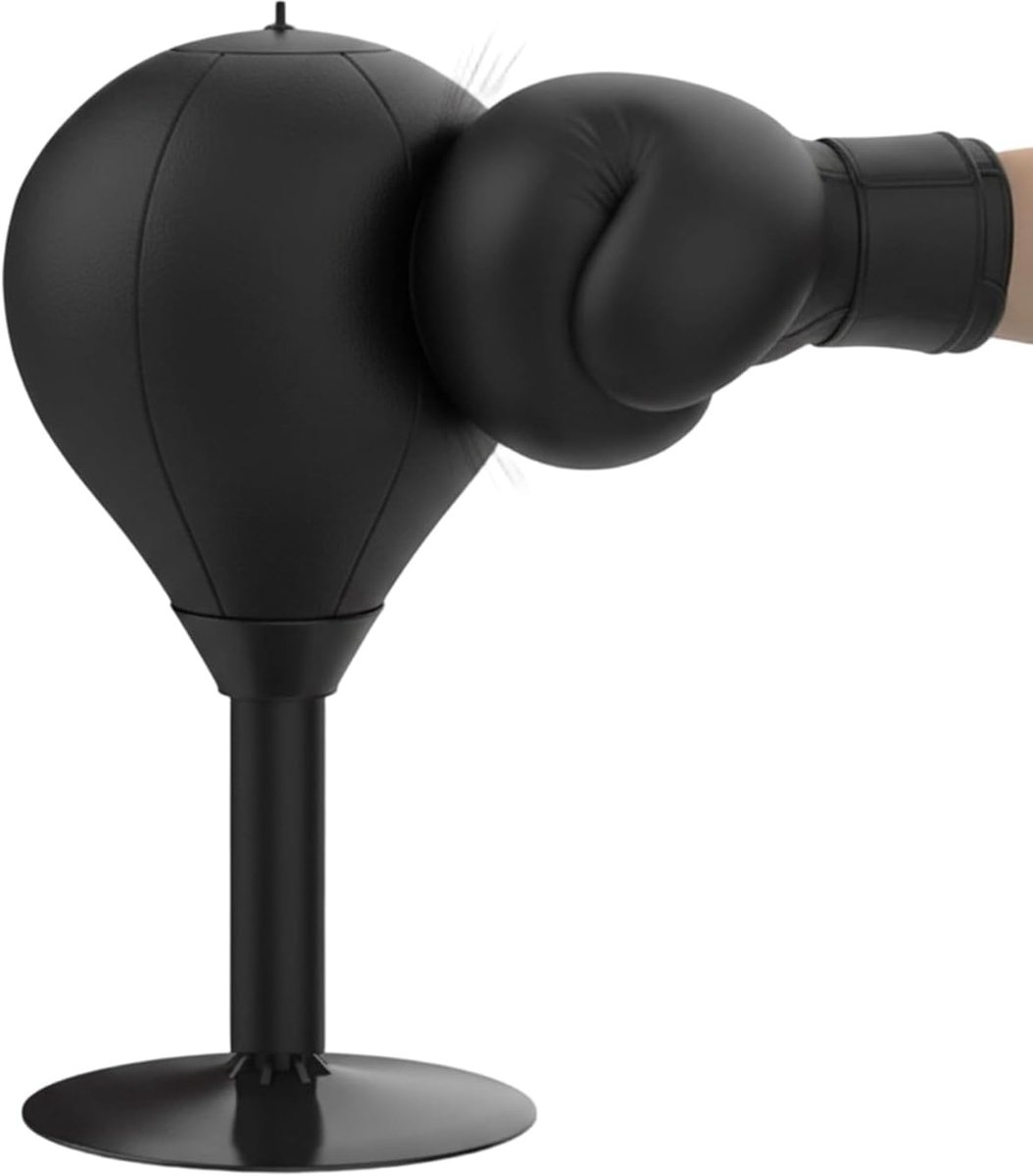 Bureaubal - Antistress bal - Stress verminderen - Sterke zuignap - 182 cm breed - Zwart
