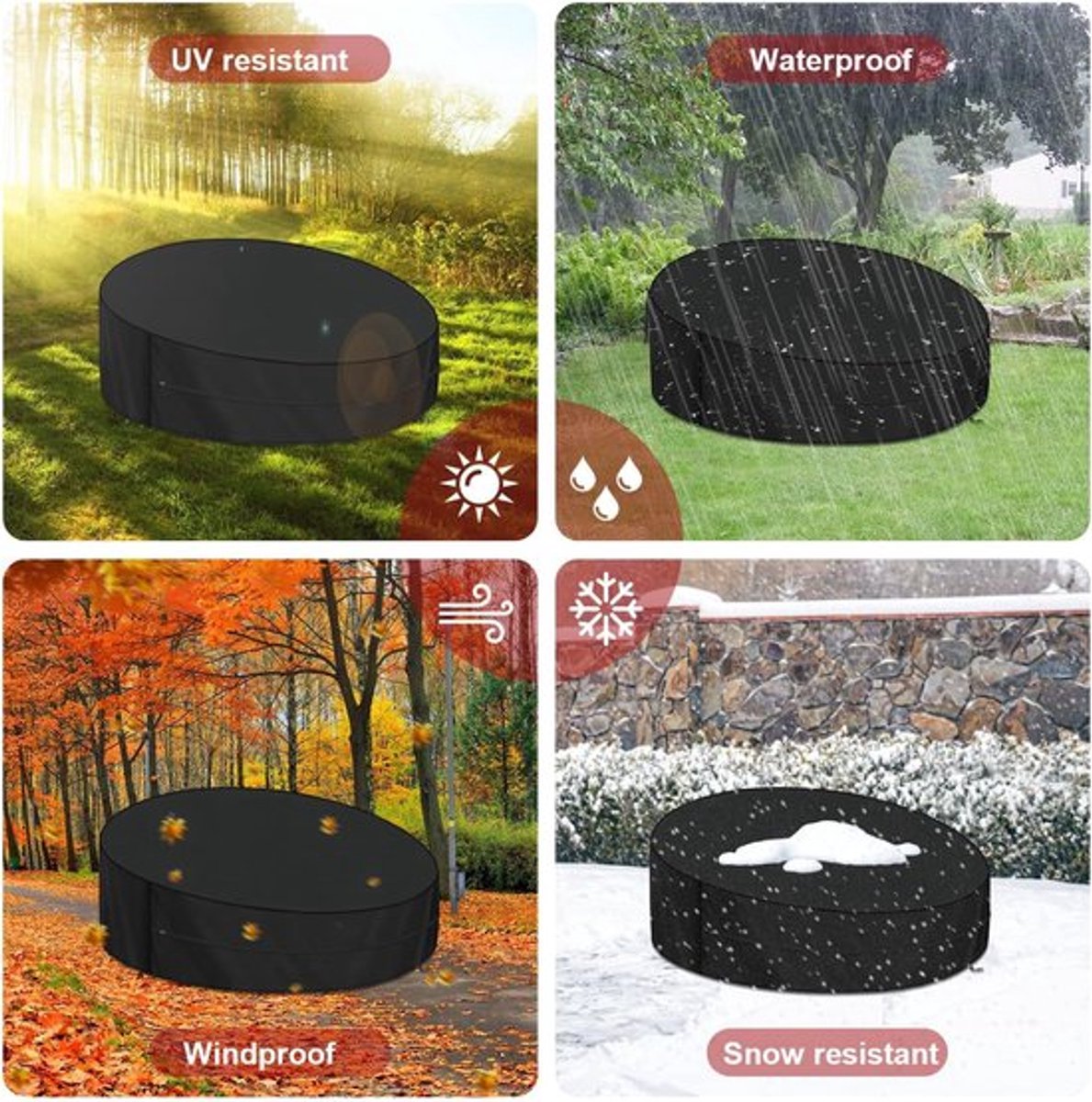 SVGCommerce - Rattan Daybed Cover - Waterdicht - 180x90/50cm - Beschermhoes