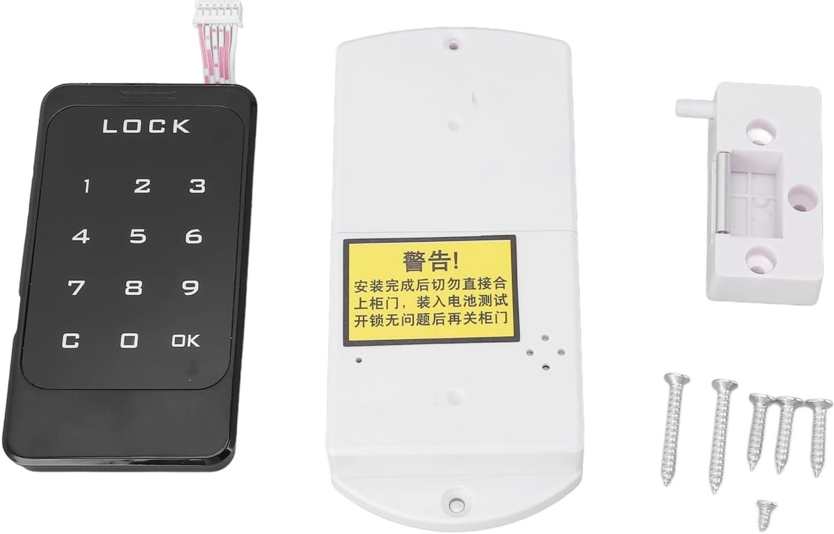 Digitaal Toetsenbord Slot - Elektronisch Kastslot - Wachtwoord Toegang - Contactloze Transponder - 59 x 110 Mm - Zwart