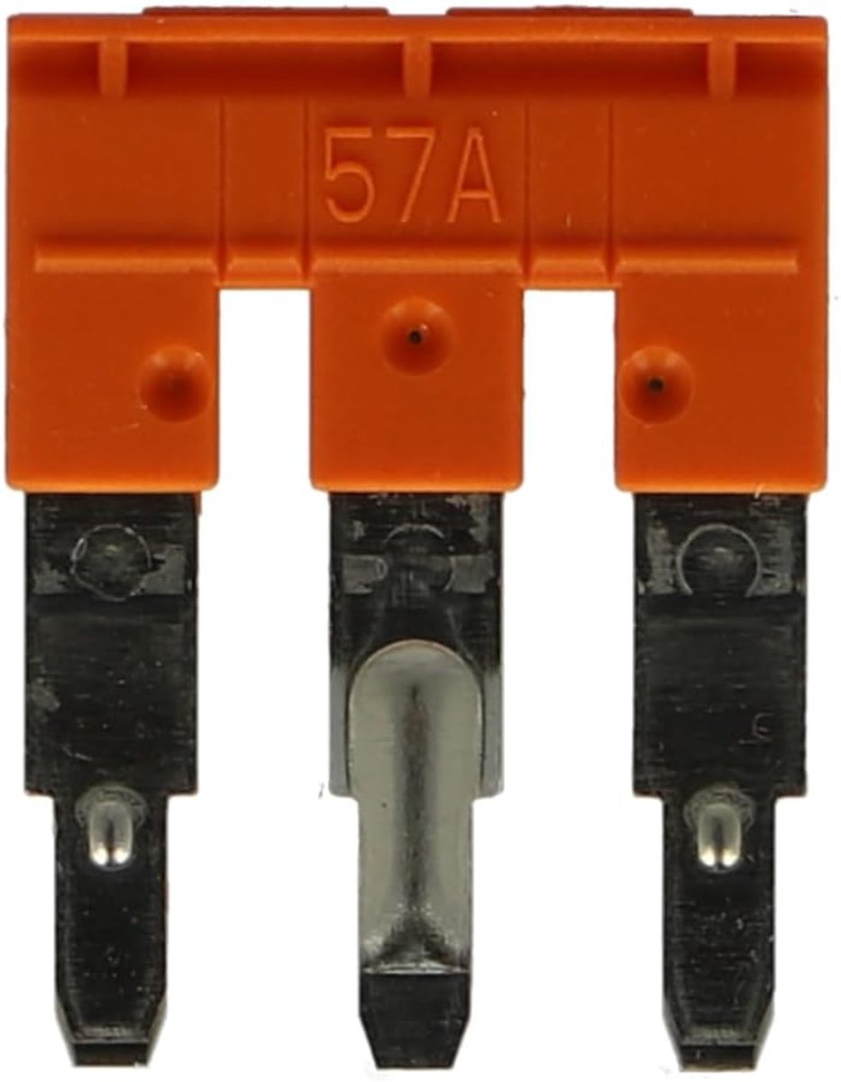 Verbindingsbrug - Jumper bar - Elektrische distributie - 3-polig - 15.4 x 40.7 x 16.3 cm - Wit