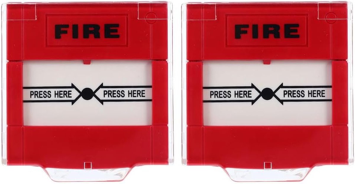 Noodgeval Alarmknop - Brandmelder Knop - Snelle Evacuatie - Handmatige Reset - 860 x 860 x 510 cm - Rood