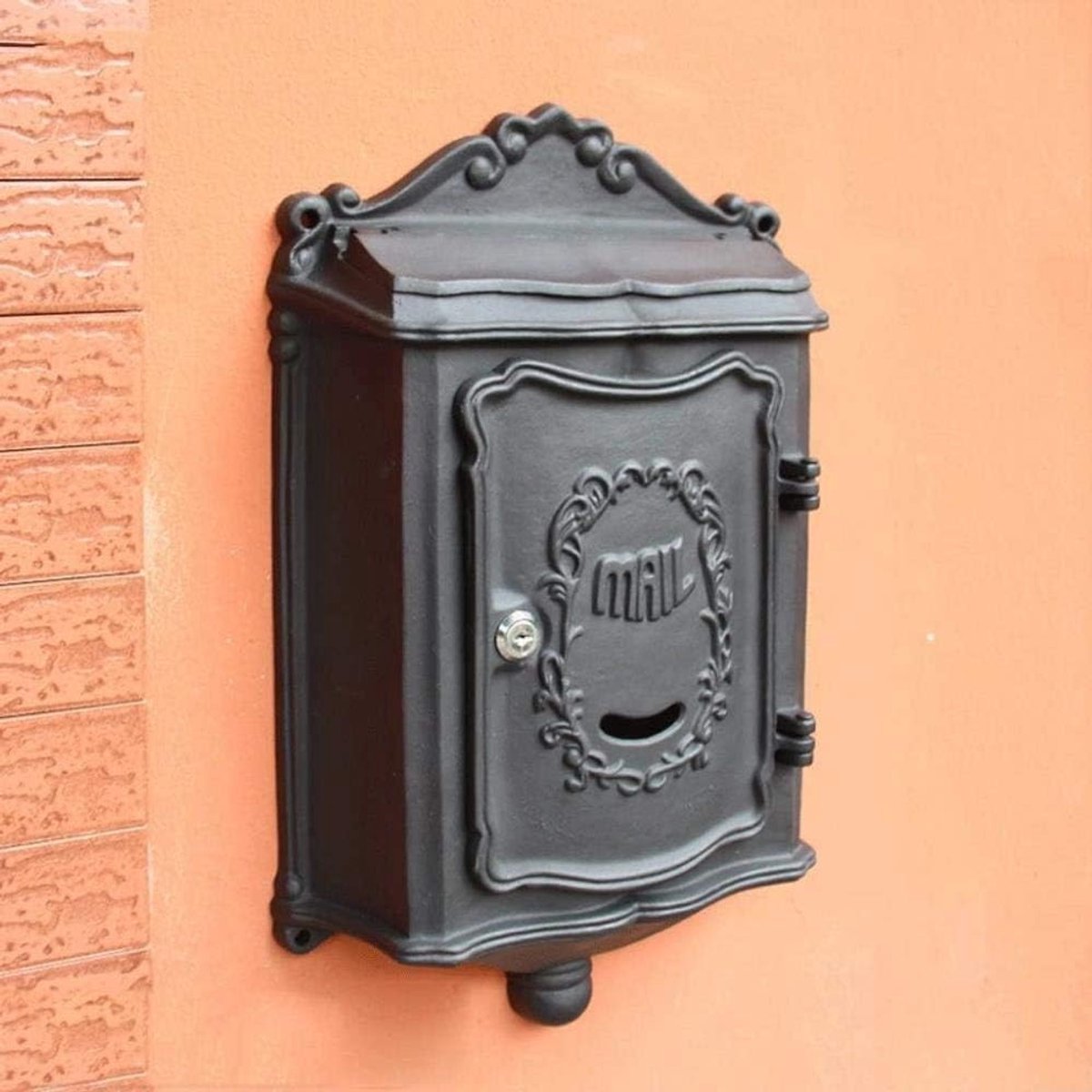 Brievenbus Buitenpost - Brievenbak Muurbevestigd - Post Ontvangen - Waterdicht Aluminium - 50x30x10 cm - Grijs