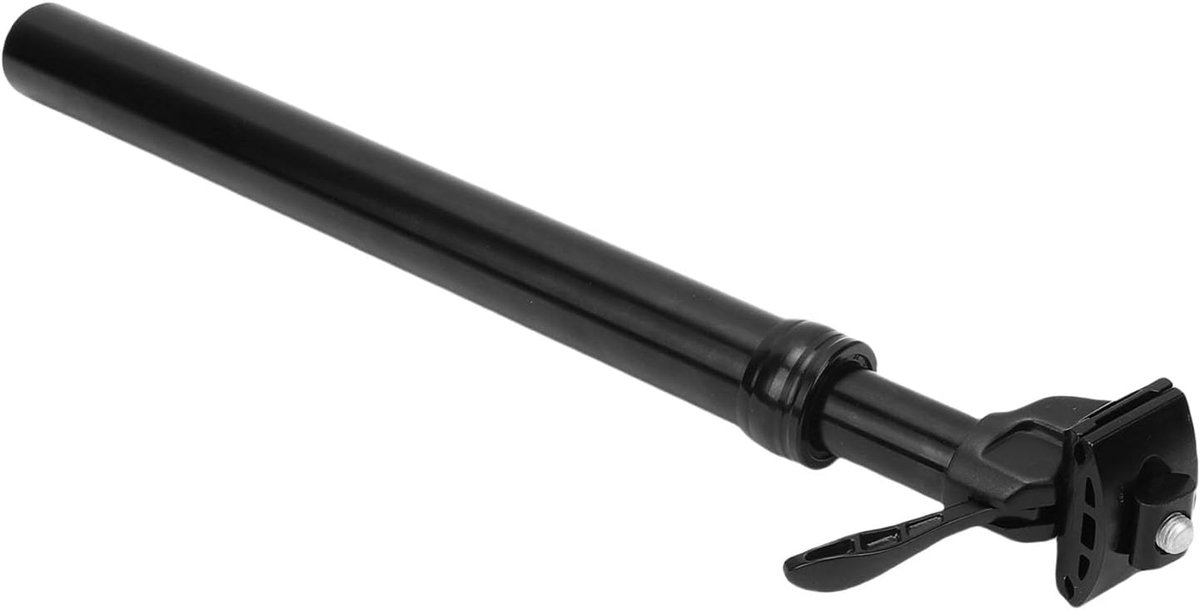 Fietspaal Aluminium - Zadelpen Verend - Comfortabel Fietsen - Effectieve Schokabsorptie - 170 mm Slag 31.6 mm - Zwart
