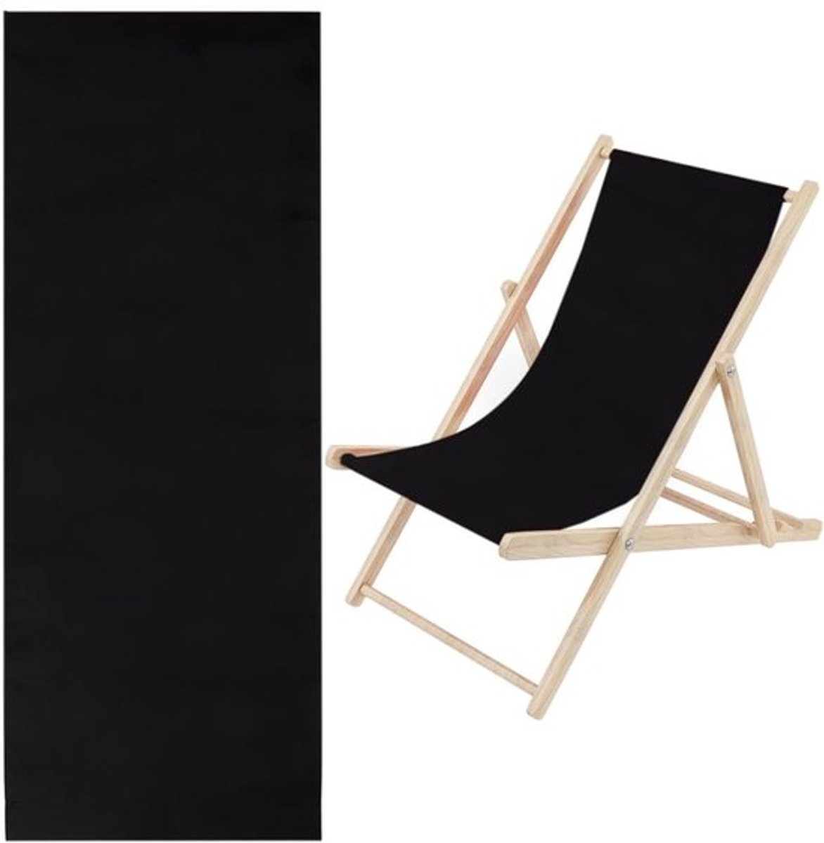 Dailygoody Strand Sling Stoel - Canvas Overtik