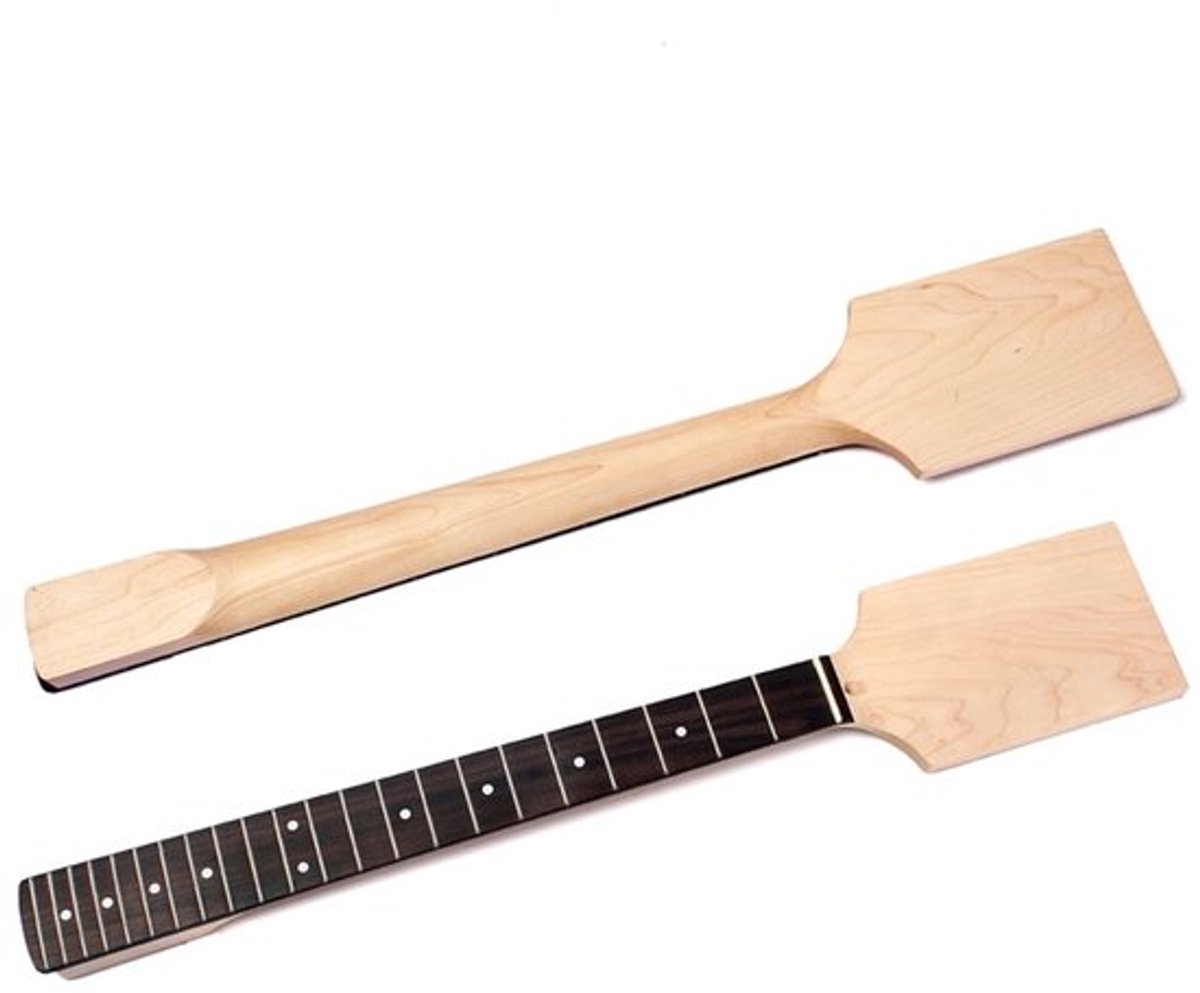 Dailygoods - Gitaar Hals - Esdoorn Paddle Headstock - 22 Frets - Wit - Vervanging