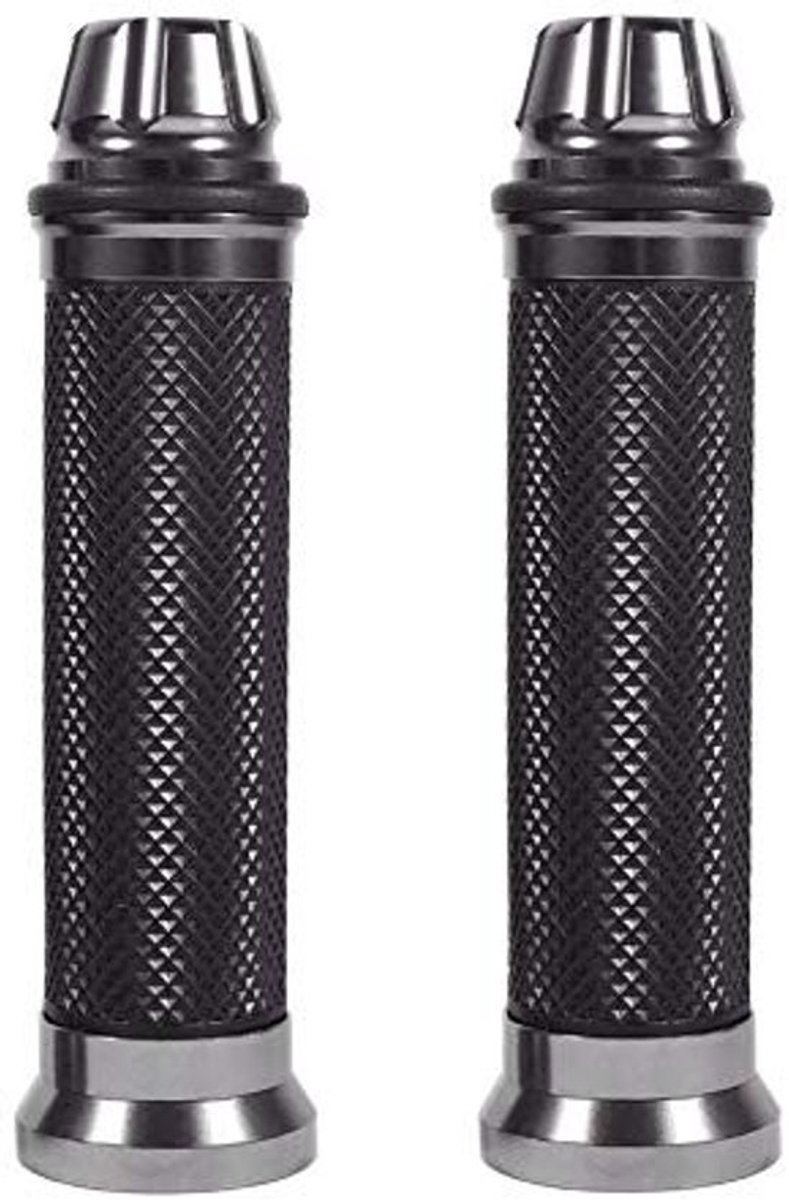Aluminium motorhandgrepen - Shopcentral - Anti-slip - Titanium