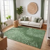 Tribesigns Vloerkleed - Laagpolig Wasbaar Fluffy en Zacht - Woonkamer Tapijt - Antislip onderkant - Boheemse Stijl Design – Groen – 200 x 300 cm