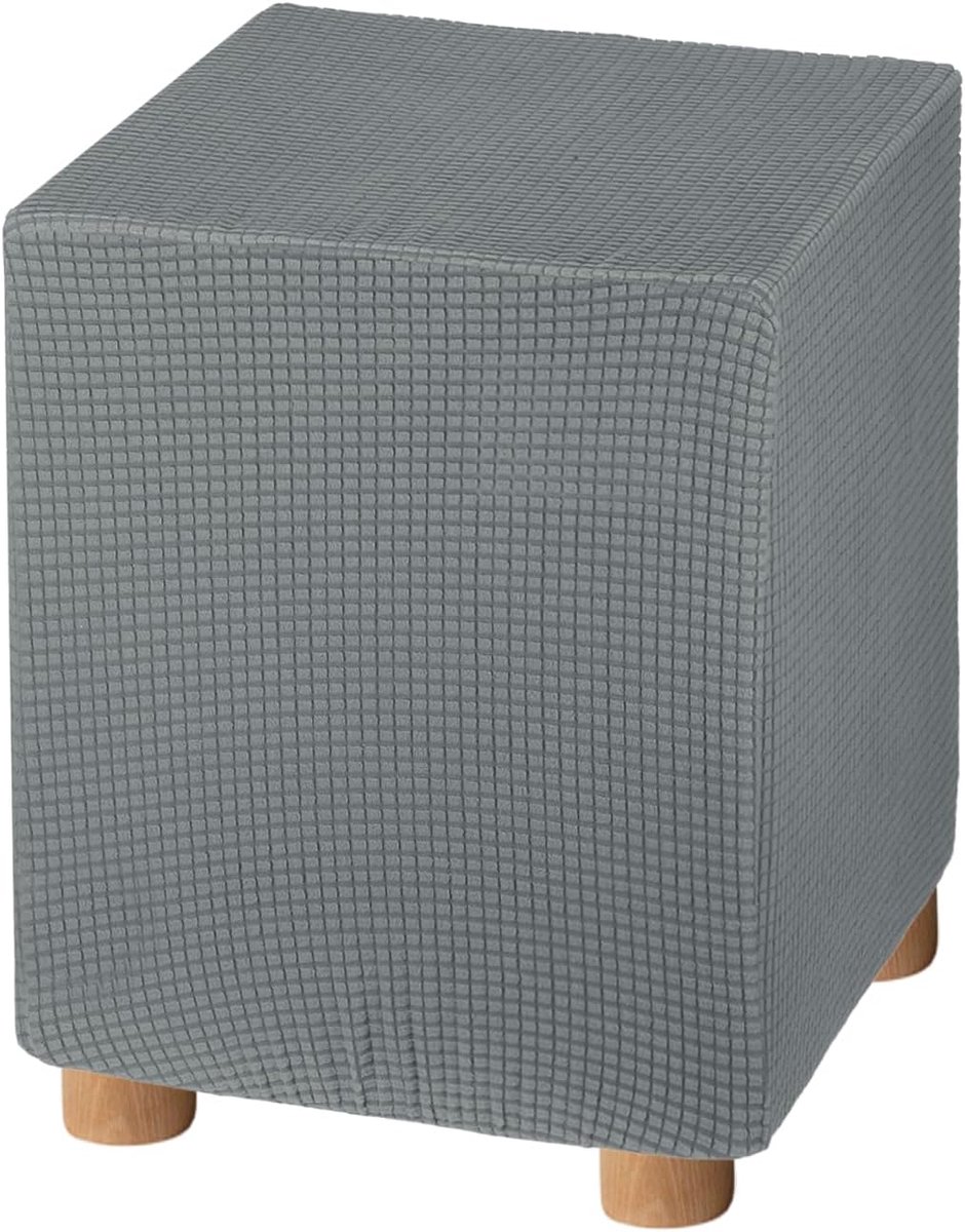Voetkruk Hoezen - Bank Beschermers - Meubels Opfrissen - Zachte Chenille Stof - 33-46 cm - Donkergrijs