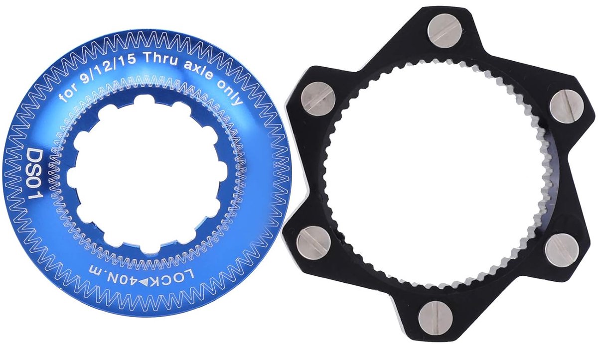 Remadapter - Schijfrem Conversie - Fietsen Verbeteren - CNC Gefreesd - 52x18mm - Zwart Blauw