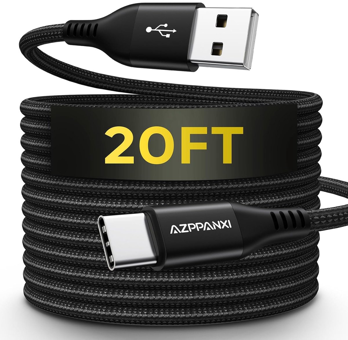 USB C Kabel - Snellaadkabel - Apparaat Opladen - Hoge Snelheid - 2 Meter - Zwart