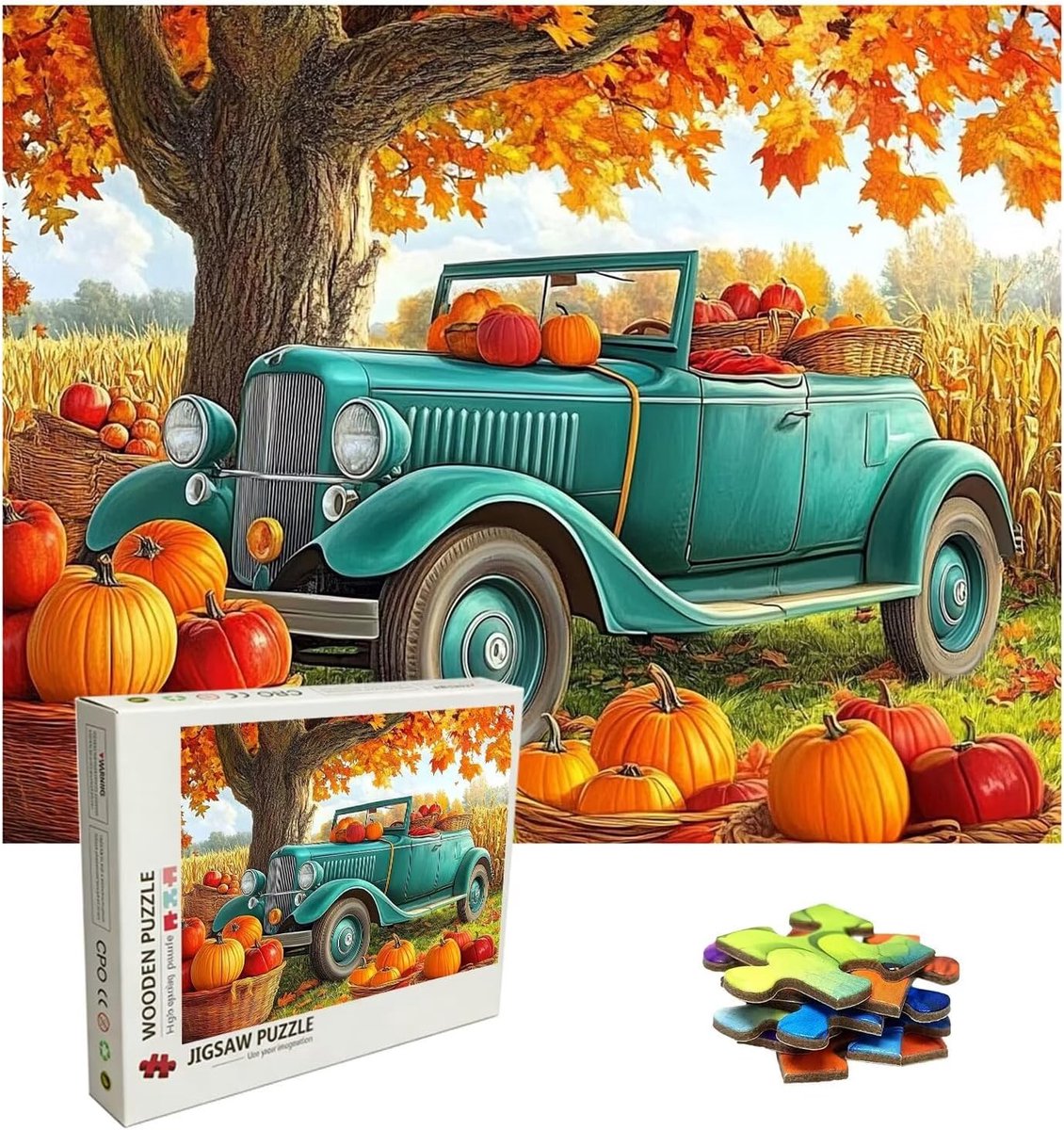 Legpuzzels Volwassenen - Houten Puzzels - Ontspanning Thuis - 5000 Stukjes - 156.5 x 105.5 cm - Herfstkleuren