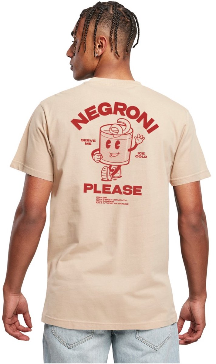 Mister Tee Negroni Please Heren Tshirt M Beige