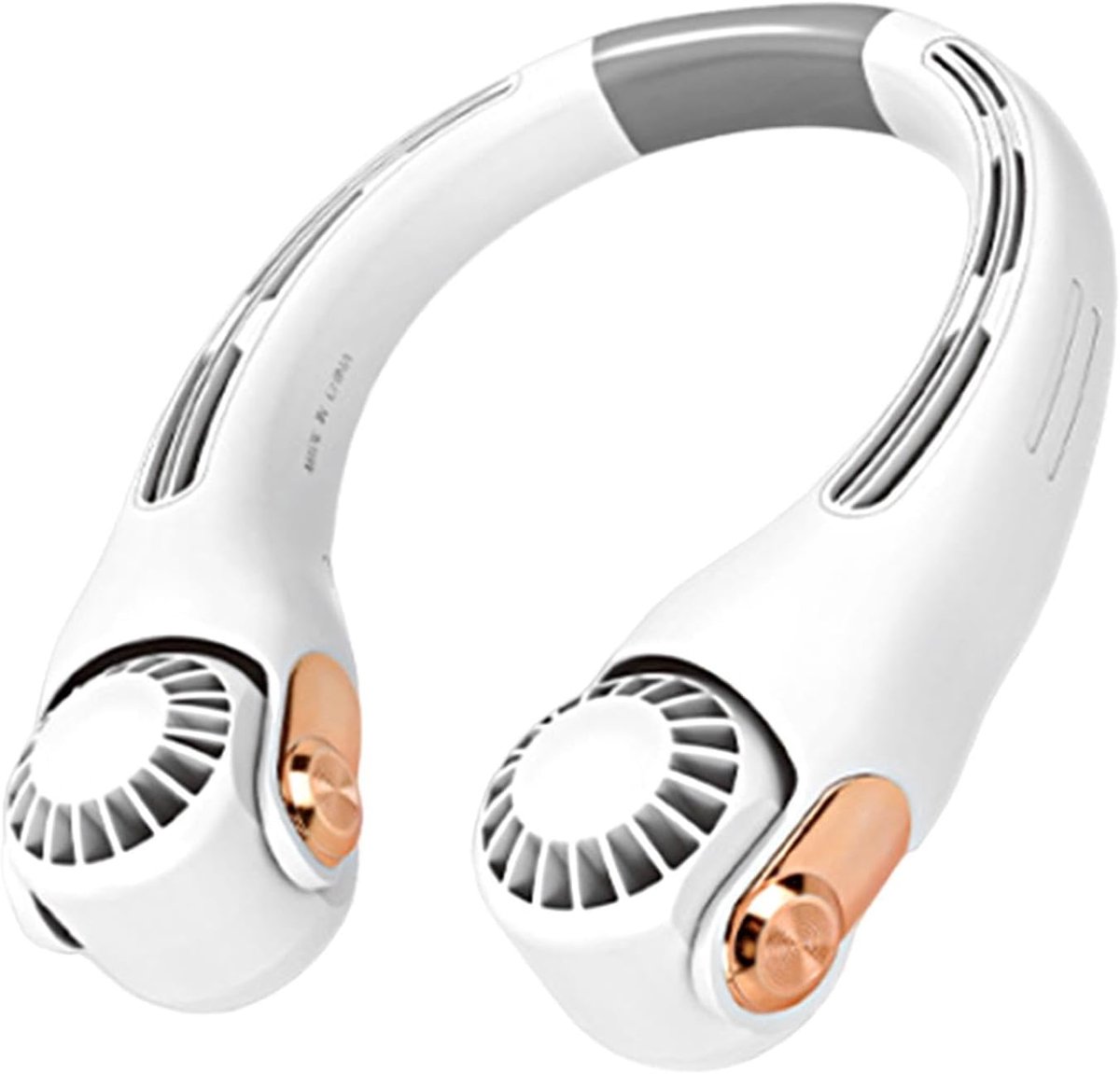 Nekventilator - Draagbare ventilator - Persoonlijke verkoeling - Dubbele luchtuitlaat - 21.5 cm - Wit