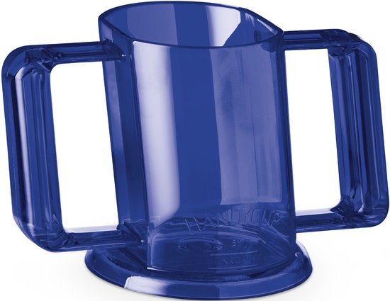 HandyCup met deksel - drinkbeker met 2 handgrepen - blauw - 200ml van Handy — afbeelding 5