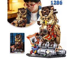 1286-Delig Bouwpakket Van Een Detective-Uil - Steampunk Mechanische Uitstraling Rijke Details - Uitdagend Bouwproject Voor Volwassenen Stressverlagend - Perfect Cadeau Voor Verzamelaars En Mysterie-Fans
