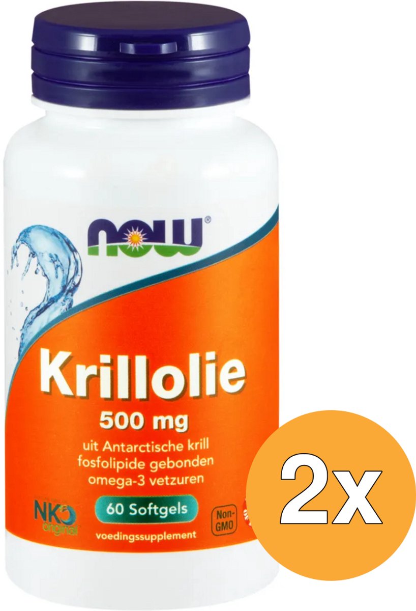 2x Now Krillolie 500 Mg (60 softgels)