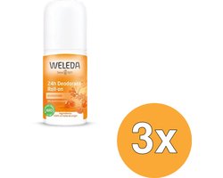 3x WELEDA Duindoorn 24h roll on deodorant (50 ml)