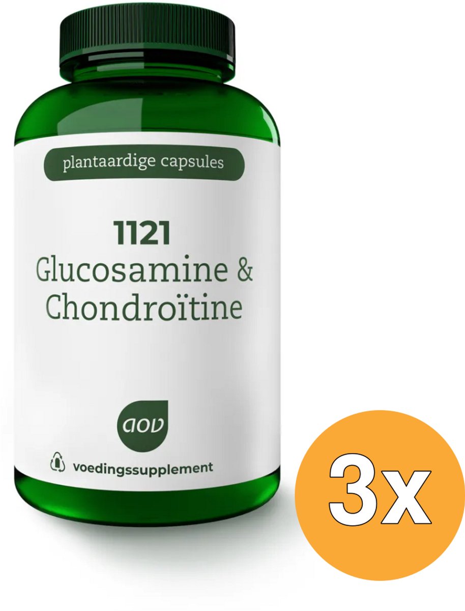 3x Aov 1121 Glucosamine & Chondroitine (180 vega capsules)