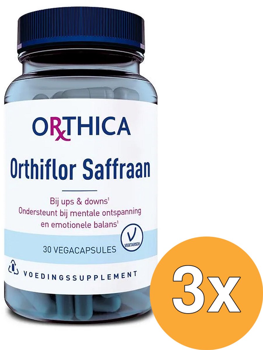 3x Orthica Orthiflor Saffraan (30 vega capsules)