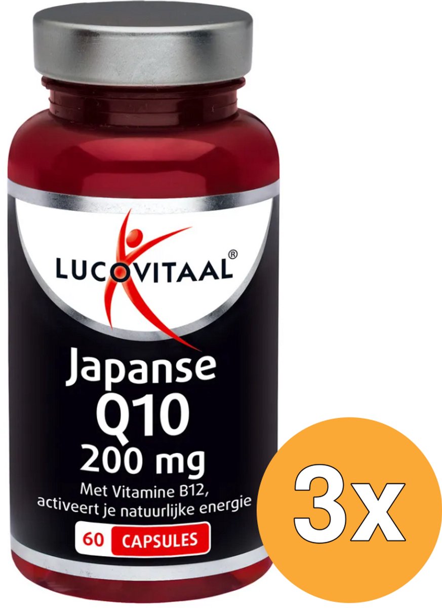 3x Lucovitaal Japanse Q10 200mg (60 capsules)