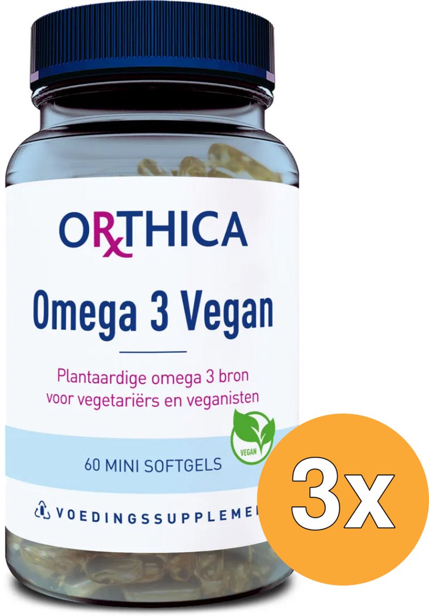 3x Orthica Omega 3 Vegan (60 softgels)