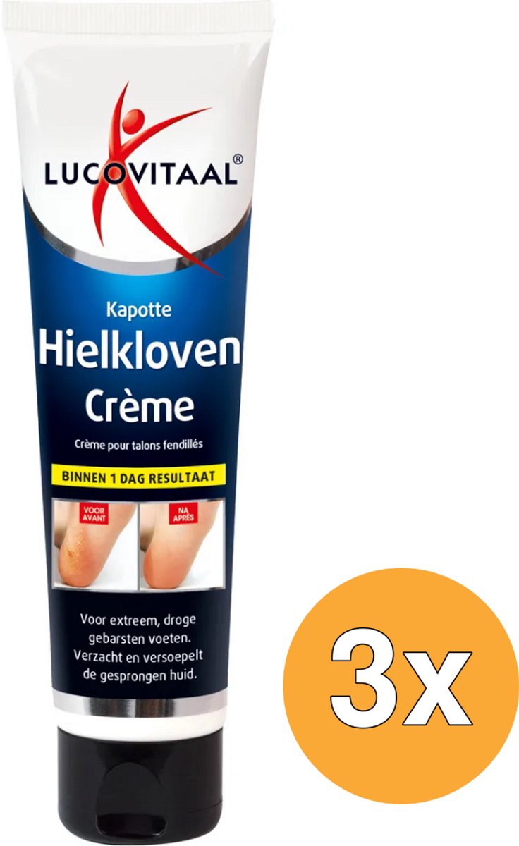 3x Lucovitaal Kapotte Hielkloven Crème (75 ml)