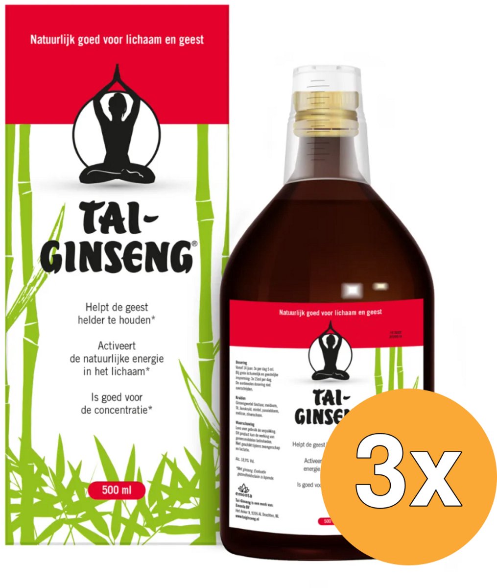 3x Tai Ginseng Ginseng Elixer (500 ml)