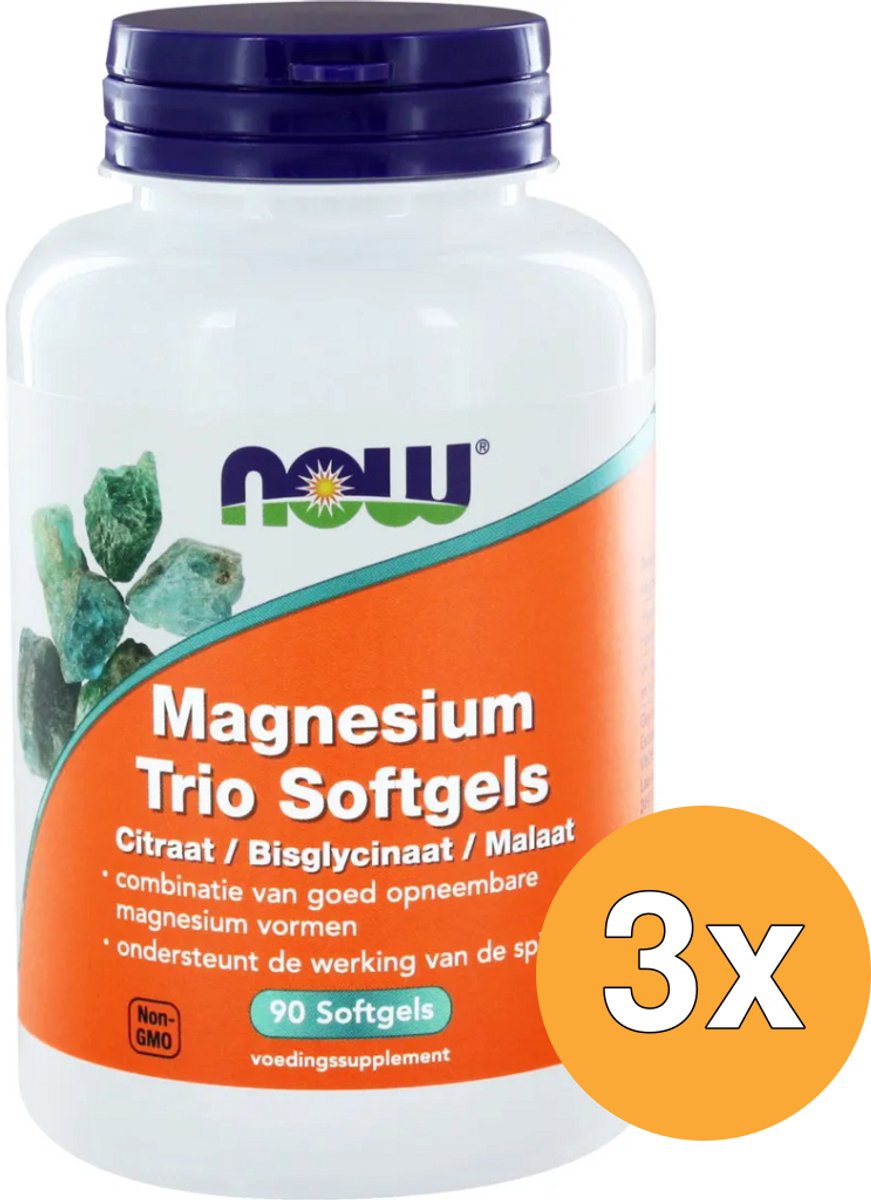 3x Now Magnesium trio (90 softgels)
