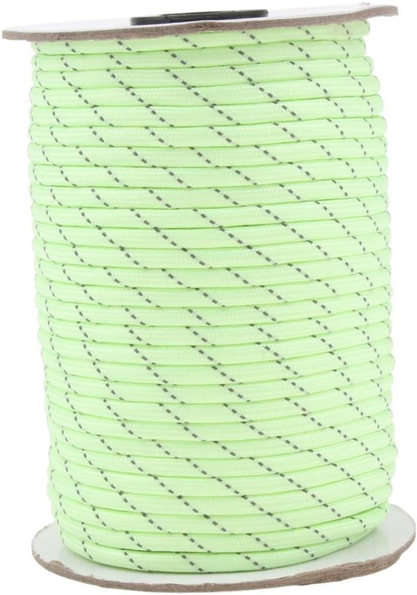 Reflecterend Touw - Scheerlijnen Kamperen - Tent Stabiliseren - Hoge Zichtbaarheid - 50 Meter - Grijs
