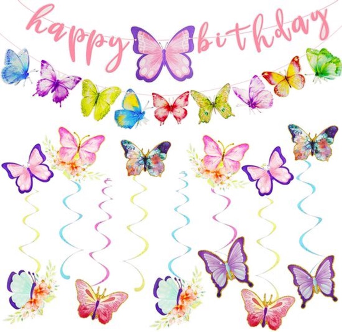NTHProducts - Butterfly Decoration - Kleurrijke Vlinderdecoratie