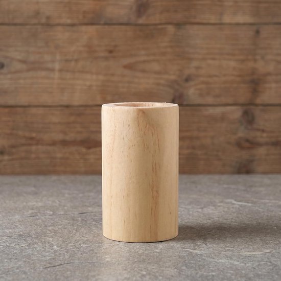 Houten Cilinder Meubelverhogers - Tafelpoot Verhogers - Comfortabeler Zitten - Antislip Ronde Voetstukken - 2 Stuks - Lichtbruin — afbeelding 5