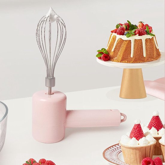 Elektrische Handmixer - Draagbare Mixer - Bakken en Koken - 3 Snelheden Instelbaar - 22D x 20B x 8H cm — afbeelding 2