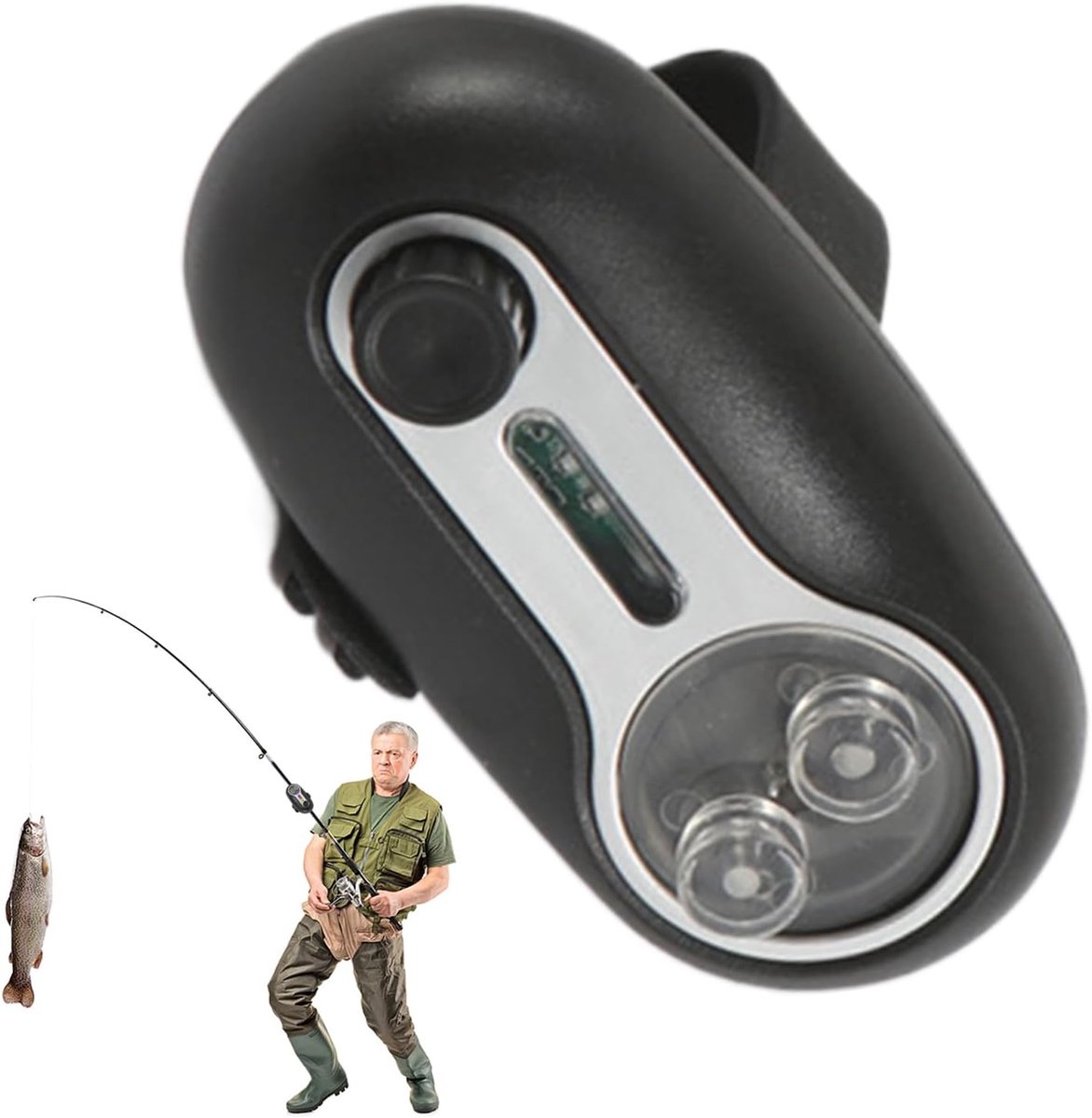 Fishing Bite Alarm, Led Rod Bells, Sensitive Sound Alert with Indicator, Night Carp Tool, Biting Alert for Beginners, Experienced Anglers, Outdoor Catching Accessory