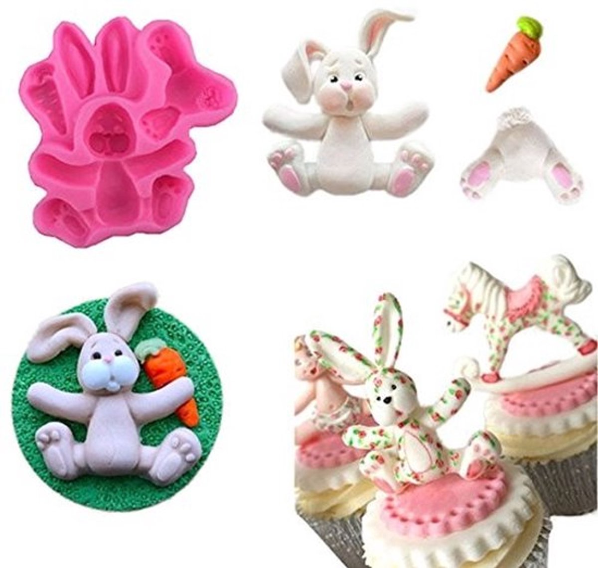 Rood silicone bakvorm 3D hert voor Pasen - Cosensi