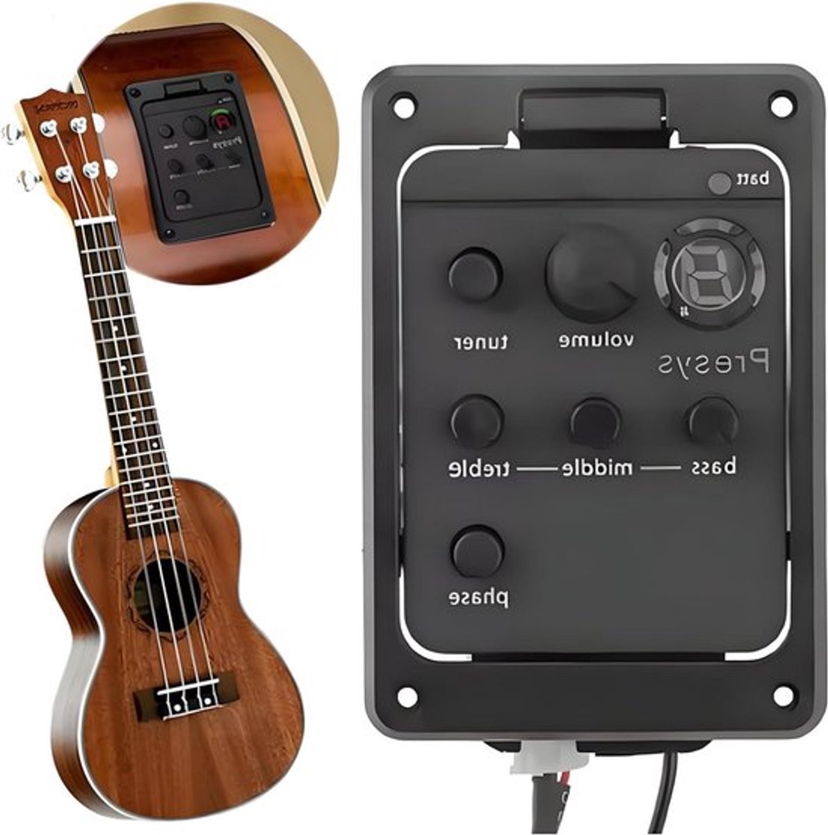 Allecto Plus - 3-Band Gitaarvoorversterker met Eq voor Akoestische Gitaar