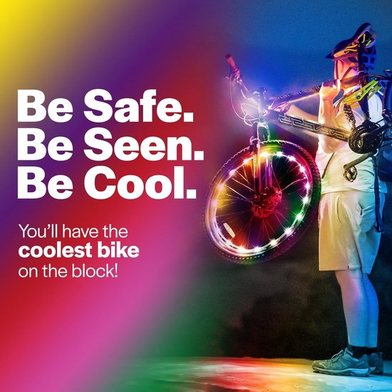 Fietswielverlichting LED - Kleurrijke Wielverlichting - Nachtelijk Fietsen - 48 Uur Brandduur - 2 Stuks - Multicolor — afbeelding 3