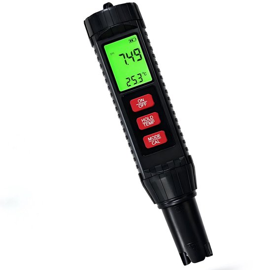 7-in-1 hoge precisie Digitale pH-chloormeter, zwembad, watertester, groter scherm, pH, zout, chloor, ORP EC TDS, temperatuurtester, voor drinkwater, zwembad