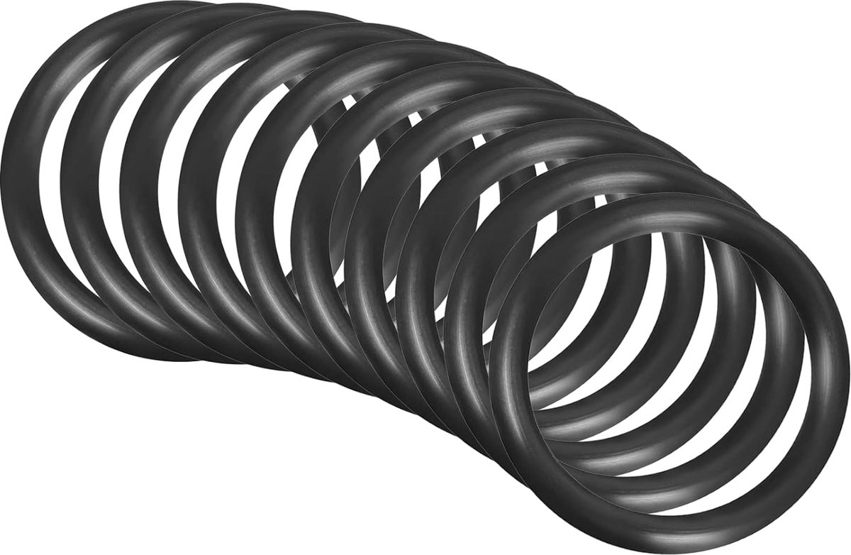 10 stuks nitrilringen, rubber voor reparatie, 45 mm x 35 mm x 5 mm, voor kraan, loodgieter, reparatie, afdichting, zwart