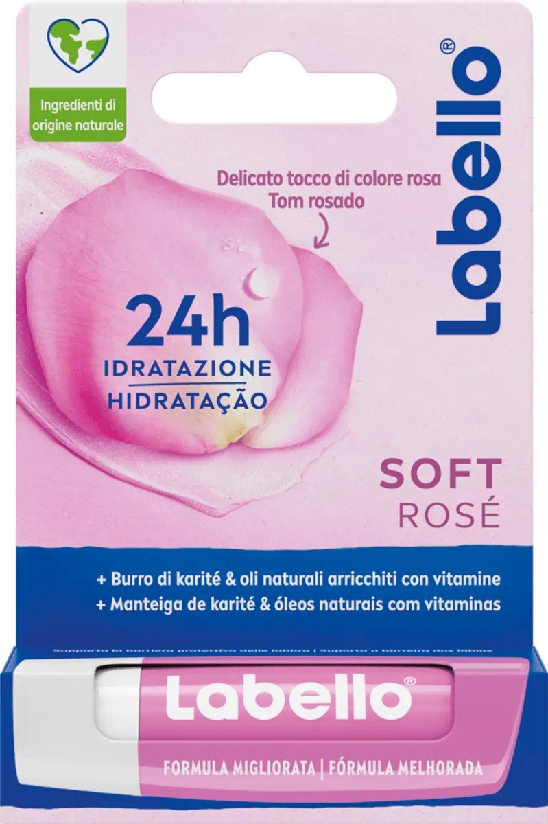 Labello Soft Rosé lippenbalsem (4,8 gram / 5,5 ml)