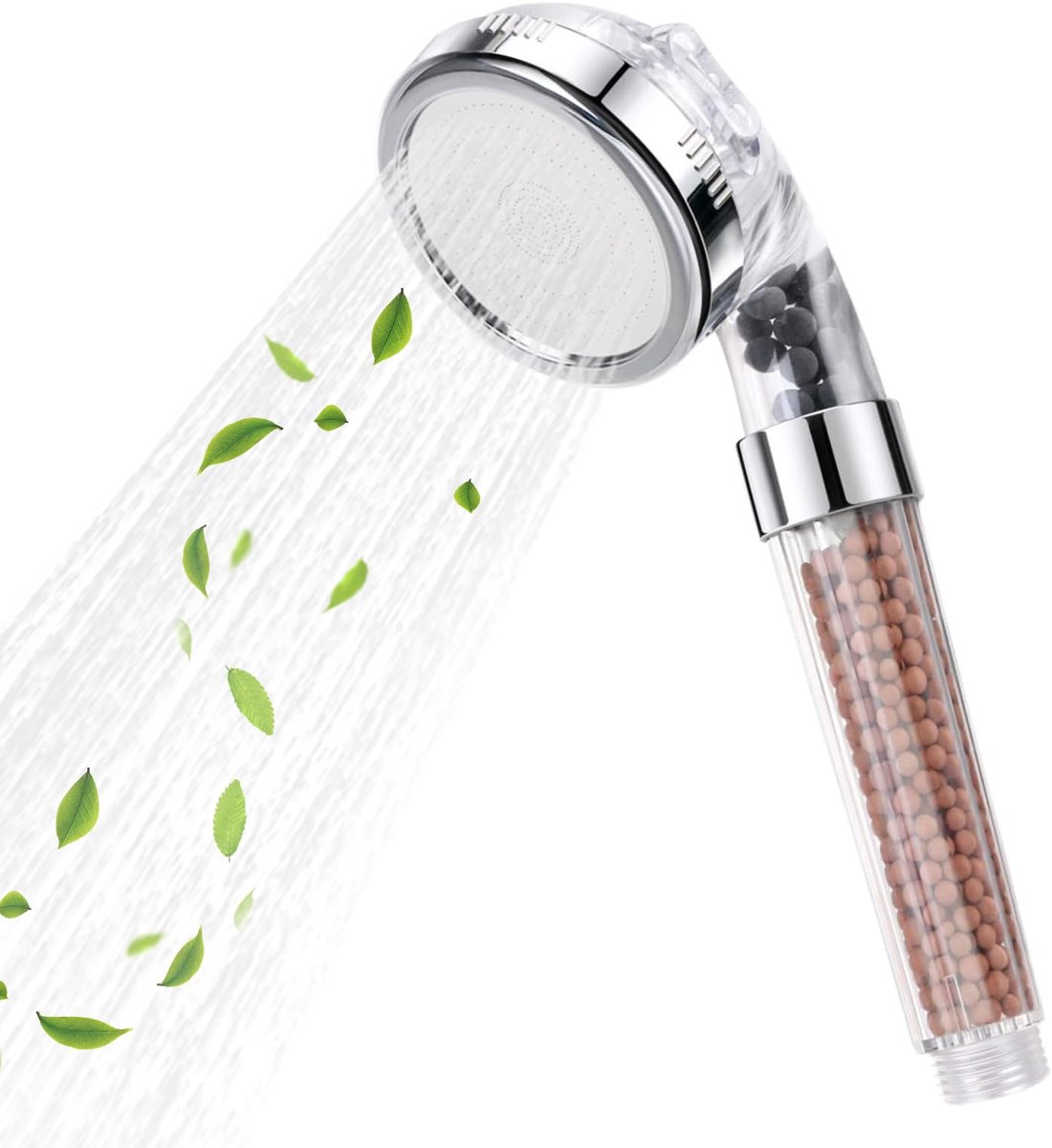 Handdouche Filtratie, 3 Straalsoorten,Kalkfilter, Waterbesparende Drukverhogende Douchekop Voor Sproeimassage en Mengen