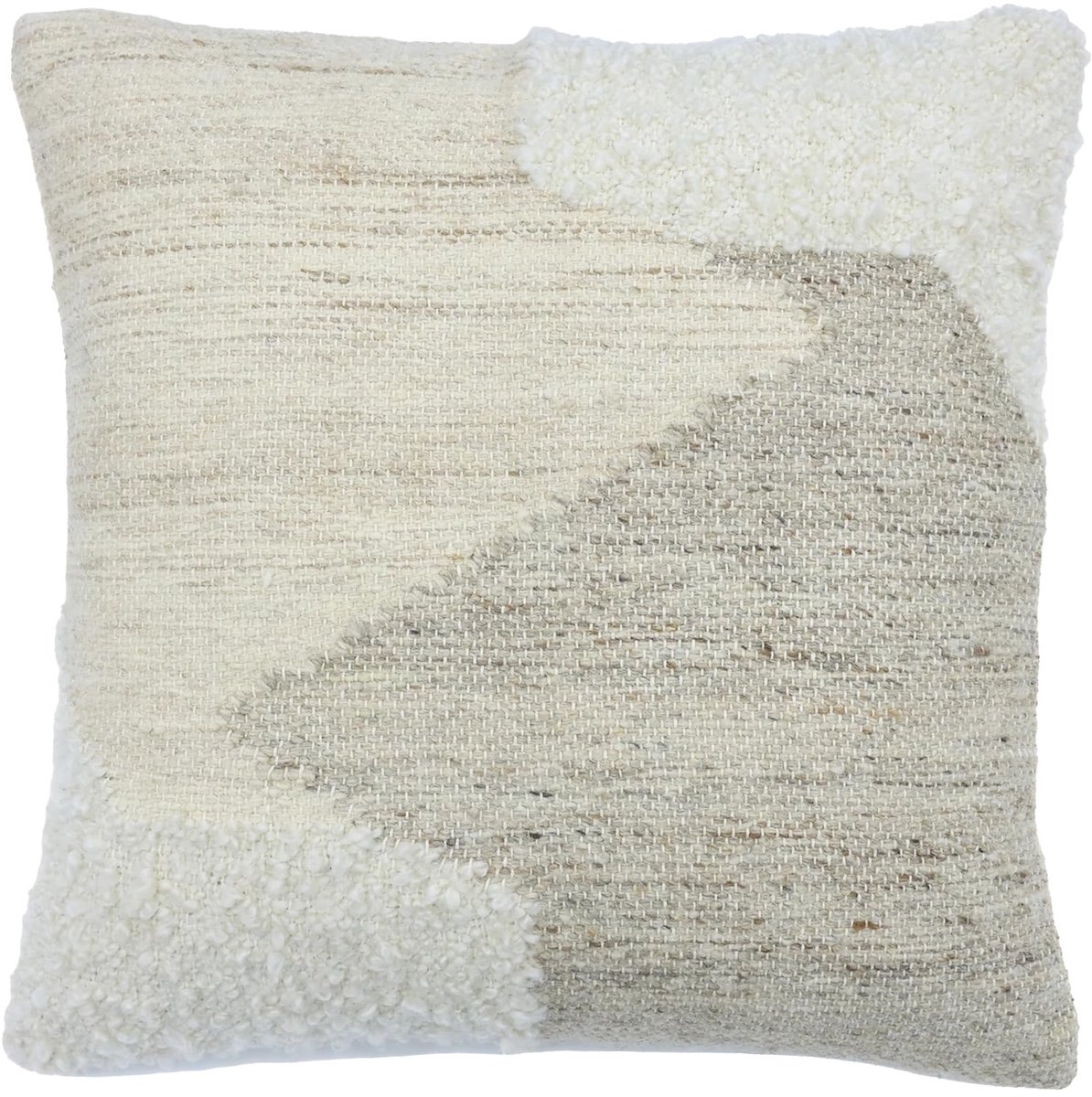 Kussenhoes | Kussenhoesjes | Sierkussen | Decorative Cushion Cover for Sofa | Throw Pillowcase | 45x45 cm | Handgeweven Tufjes | Wol, Polyester en Katoen