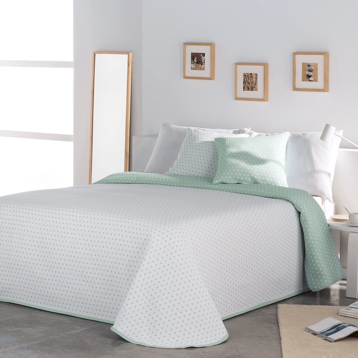 Sprei Sofia 26 voor eenpersoonsbed 105 cm | sprei, 200 x 270 cm, groen