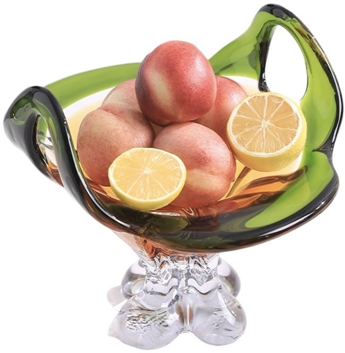 Fruitschaal Glazen fruitschaal, kristallen servies, decoratief dessert, bruiloftssnoep, kom for salade, groentetaart, snack(Medium)