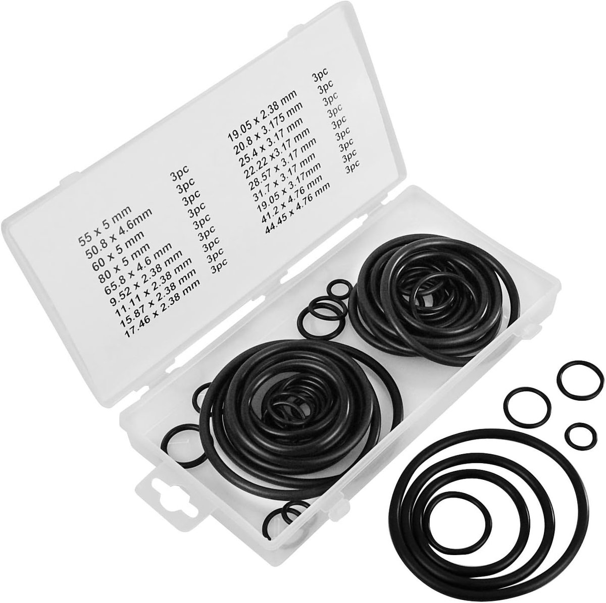 O-ringen in het assortiment met extra maten