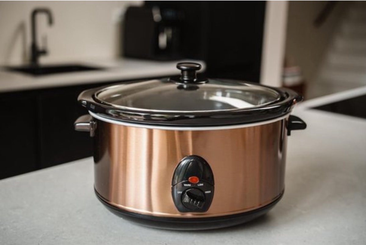 Thuys - Slowcooker met Timer Koper 6,5L - 4 Standen - Keep Warm - Keramische Binnenpan - 320W - voor Stoofpotten en Gezinsmaaltijden – foto 5