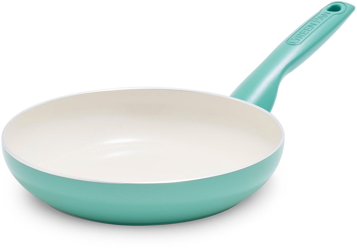 Keramische Koekenpan met Antiaanbak van 18 cm, PFAS-vrij, Stay-Cool-handgreep, Ovenbestend