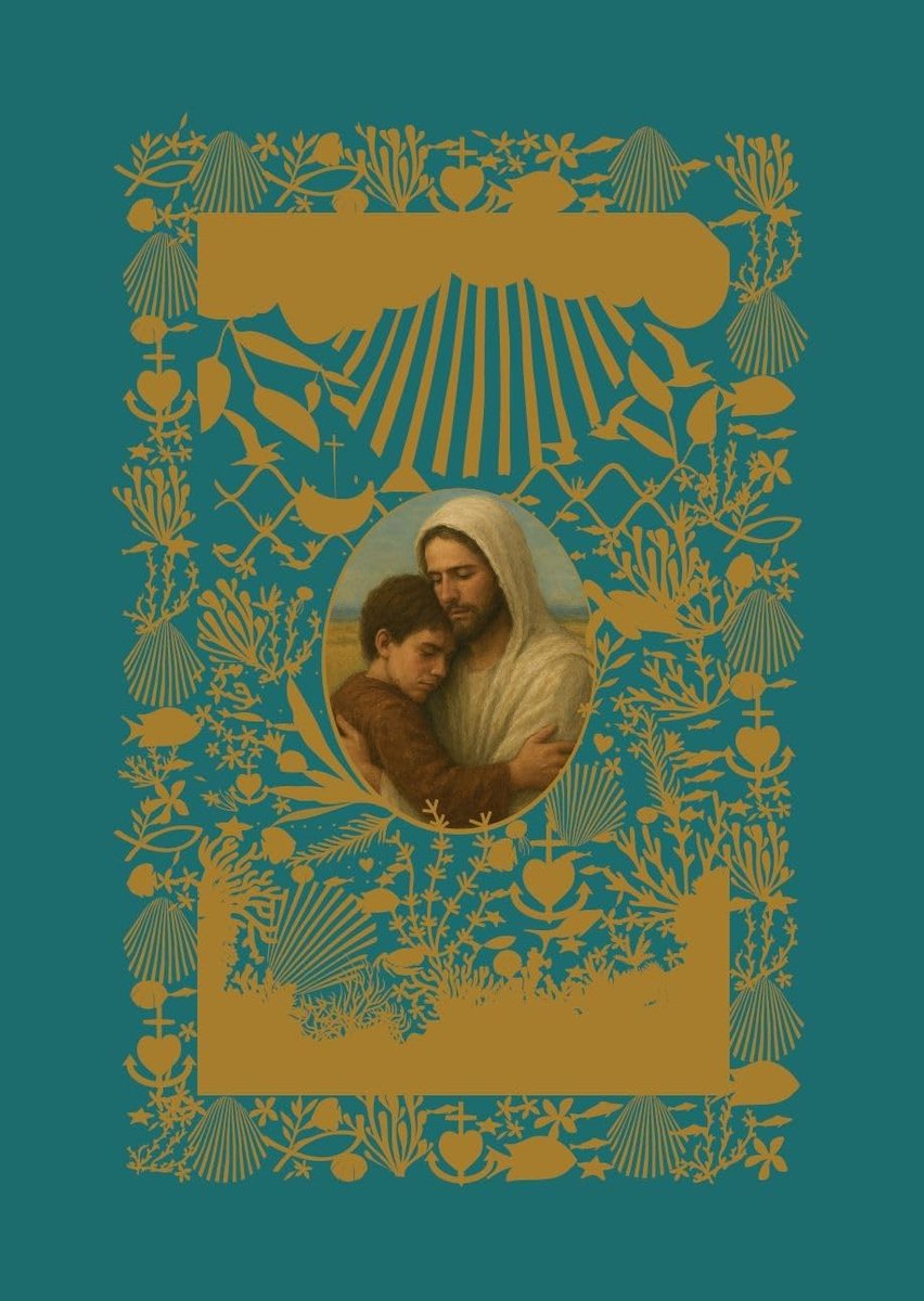 Lot de 25 images en dorure médaillon "Jésus mon ami version 3"